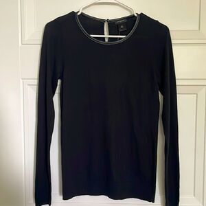 New Ann Taylor Black Long Sleeve Top